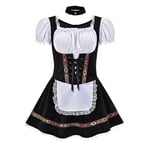 Women Oktoberfest Costume S-3XL German Bavarian Dirndl Beer Maid Fancy Dress