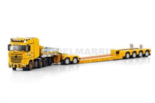 WSI 01-4184 STEIL MERCEDES-BENZ AROCS MP4 SLT BIG SPACE 8X4 EURO LOW LOADER 1/50