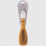 La Briantina Brosse à cheveux Adele en bambou, coussin en caoutchouc et poils à épingle en bambou, 22,5 x 5,7 cm