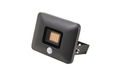 Projektør Flom Mini Led 10W 3000K 1020 Lumen, Med Sensor, Grafit