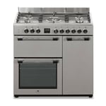 Cuisiniere piano gaz 3 fours électriques Continental Edison CECP903FIX 5 feux - Inox - Largeur 90 cm