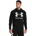 Under Armour Rival Fleece Big Logo Hoodie Svart/Vit Small Herr