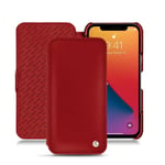 Housse cuir Apple iPhone 13 Pro - Rabat horizontal - Rouge - Cuir lisse - Neuf