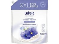 Luxja Creamy &Amp  Soft Linx &Amp  Rice Milk Flytande Tvål 1500 Ml Refill Pack