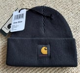 Genuine CARHARTT  Black Chunky Cuff BEANIE Hat UNISEX I031574