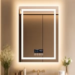 Large LED Bathroom Mirror Bluetooth Speaker Music Surround Shower Vanity Mirror