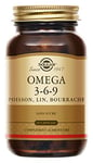 Solgar Omega 3-6-9 - Cardiovasculaire - Acides Gras - Poisson, Lin, Bourrache - Complément Alimentaire - Flacon de 60 capsules