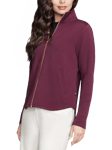 Skechers Women's Go Walk Shine Jacket, Burgundy/Pink