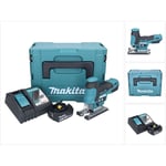 Djv 185 RT1J Scie sauteuse pendulaire sans fil 18 v Brushless + 1x batterie 5,0 Ah + chargeur + Makpac - Makita