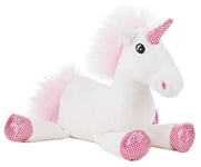 Rudolf Schaffer Shiny Licorne en Peluche, 5521, Blanc/Rose, S-22 cm