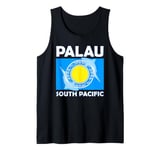 Flag of Palau South Pacific Bull Shark Tank Top