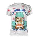 METALLICA - CRASH COURSE IN BRAIN SURGERY (ALL OVER) WHITE T-Shirt, Front & Back