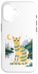 Coque pour iPhone 16 Chat mignon Art Midnight Illustration Simple Art