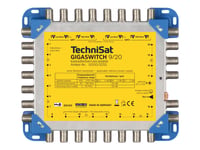 Technisat Gigaswitch 9/20 - Satellit/Jord-Signalmultiomkopplare - Blå, Gul