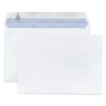 Raja Enveloppe blanche - format C5 162 x 229 mm sans fenêtre fermeture auto-adhésive papier vélin 80 g