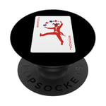 Joker Red Suits Playing Card PopSockets Adhesive PopGrip