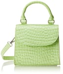 The Drop Diana Sac Bandoulière pour Femme, Poignée Sur le Dessus pour Femme, Citron Vert Croc, Taille unique