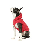 Gooby Chaque Jour en Polaire Temps Froid Gilet sans Manches pour Homme avec Capuche pour Petit Chien, Grand, Rouge