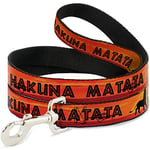 Buckle Down Disney Dl-6ft-wdy030 Lion King Hakuna Matata Coucher de Soleil Orange/Noir Laisse pour Chien