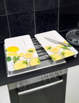 Set Of 2 Universal Hob Stove Covers Chopping Board Worktop Protectors by Chums