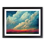 Dreamy Cloudy Sky H1022 Framed Print for Living Room Bedroom Home Office Décor, Wall Art Picture Ready to Hang, Black A3 Frame (46 x 34 cm)