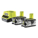 Ryobi RC18120-240 Charger Pack + 2 Batteries 18V 4Ah Li-ion, 4.0Ah, 4,0Ah