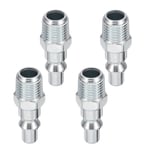 4pcs 1/4" NPT Male Air Plug A Style Plugs for Air Compressors