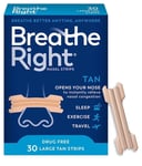 Breathe Right Nasal Strips Snoring Relief Original - 30 Large Strips Tan