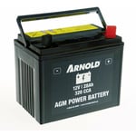 Arnold - Batterie AZ108/AGM U1R-320 sla pour tracteur tondeuse, + terminal droite