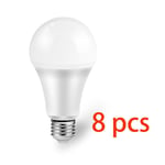 Ampoule LED RGB avec Minuterie Blanche à Intensité Variable,Lampe pour Documents Intelligents,Compatible avec Alexa,Google Home,Tuya,Smart Home,9W,WiFi,110-250V - Type [WHDP01]-8pcs-210-250V #B