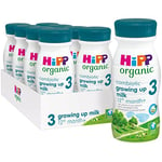 HiPP Organic 3 Growing up Baby Milk Ready to feed liquid formula, From 12th months 200ml (Pack of 8)