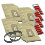 20 x Dust Bags & 2 x Drive Belts Fits ORECK Vacuum XL9300 XL9300E Hoover + Fresh