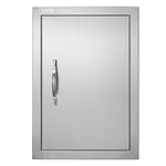 VEVOR Porte d'Accès pour Barbecue, Simple Porte de Cuisine Extérieure 355x508x46 mm, Porte Encastrée en Acier Inoxydable Réversible, avec Poignée, pour Îlot de Barbecue, Placard Extérieure, Jardin