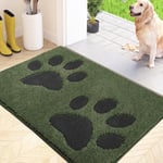 FCSDETAIL Dirt Trapper Indoor Door Mat 50 x 80 cm, Washable Entrance Rug, Absorbent Dog Doormat for Muddy Paws, Inside Mat for front door, Entryway, Pets