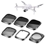 Neewer 6PCS Lens Filter Kit Compatible with DJI Air 2S, UV CPL ND4 ND8 ND16 ND32 Multi Coated HD Optical Glass, Aluminum Alloy Frame Neutral Density Polarizer Filter for Drone Camera Accessories