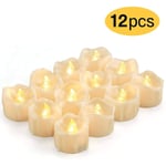 Led Timer-ljus, 12-pack LED värmeljus Flamlösa ljus