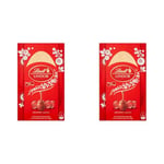 Lindt Lindor Milk Chocolate Easter Egg Medium, 215g - Contains Milk Chocolate Truffles with a Smooth Melting Filling - Easter Gift (Pack of 2)