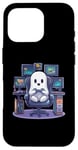 iPhone 16 Pro Funny Ghost Gamer Halloween Console PC Cute Gaming Ghost Case