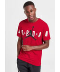 Nike Mens Air Jordan Stretch T Shirt in Red Jersey - Size Large