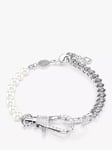 Swarovski Dextera Rhodium Plated & Crystal Pearl Bracelet, Silver