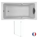 Baignoire droite 180 x 80 JACOB DELAFON Odéon Up - Confortable et résistante - Blanc