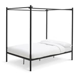 Ion Habitat Akari 4 Poster Double Metal Bed Frame - Black