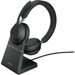 Jabra Evolve2 65 Stereo LINK380C -langaton headset + telakka, UC, musta