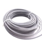 ligne de fil de coupe pour débroussailleuse, fil d'acier de 3Mm, gris, 15m, offre spéciale, en stock, livraison directe