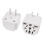 Adaptateur de voyage à 2 broches,convertisseur de prise universel Type-A,noir et blanc,10A,250V,US,EU,UK,AU vers USA,Canada,Japon,Taiwan,Mexique - Type WHITE #B