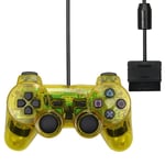 Contrôleur Filaire Pour Ps2 Shock Remote Pour Playstation 2 Console Controle Pour Sony Ps1/Ps2 Joypad Gamepad Mando Pour Enfants Cadeau, Jaune- Chine