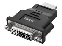 Hama - Videokort - Dubbel Länk - Hdmi Kontakt Till Dvi-I Hona - Svart - Stöd För 4K