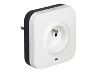 C2G Protected Socket - Adaptateur pour prise d'alimentation - alimentation (M) pour RJ-45, 3 pôles (France/Belgique) (F) - parasurtenseur - blanc