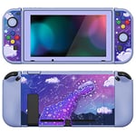 PlayVital ZealProtect Coque pour Nintendo Switch,Cover de Protection pour Switch avec Protection d'écran en Verre Trempé&Capuchon Joystick&Caps Boutons Direction ABXY-Verse Ciel étoilé