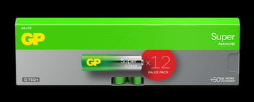 GP Super Alkaline AA-batteri, 15A/LR6, 12-pak